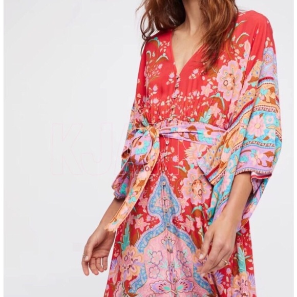 Bohemian Gypsy Kimono Dress - Picture 3 of 8